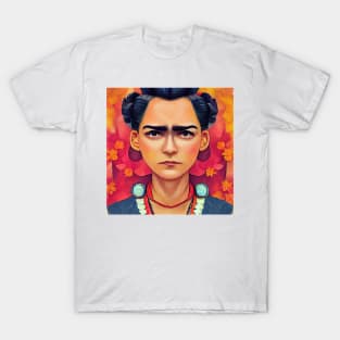 Frida Kahlo portrait | Anime style T-Shirt